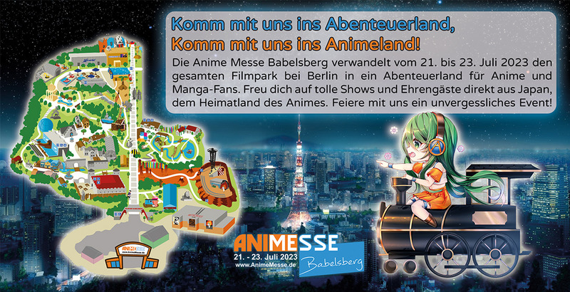 Anime Messe Babelsberg 2023 findet statt! Vorverkauf startet am 26.09.2022