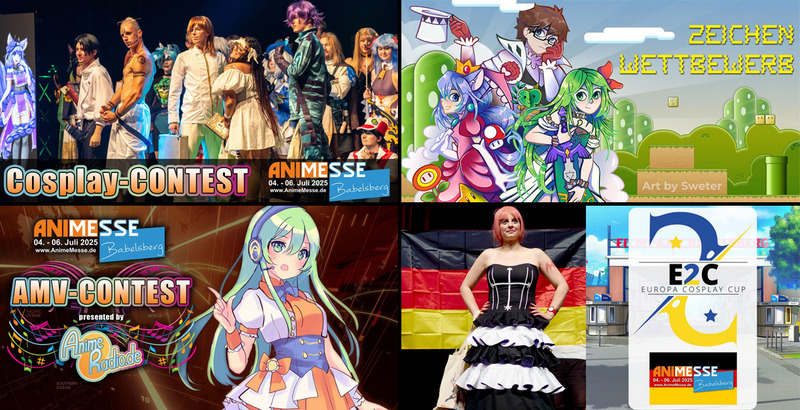 Wettbewerbsanmeldung 2025: Cosplay, AMV, E2C und Zeichenwettbewerb
